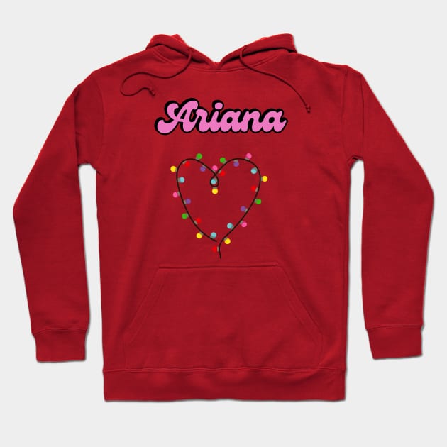 Ariana Custom Request Personalized - Christmas Lights Hoodie by Pop Cult Store